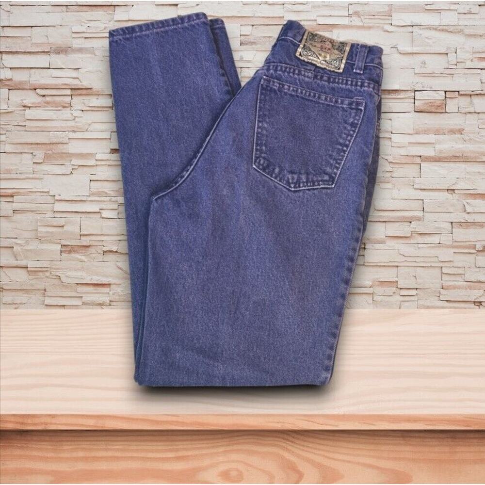 Express No 4 EXP Jeans High Waist Purple Size 7/8 100% Cotton EUC